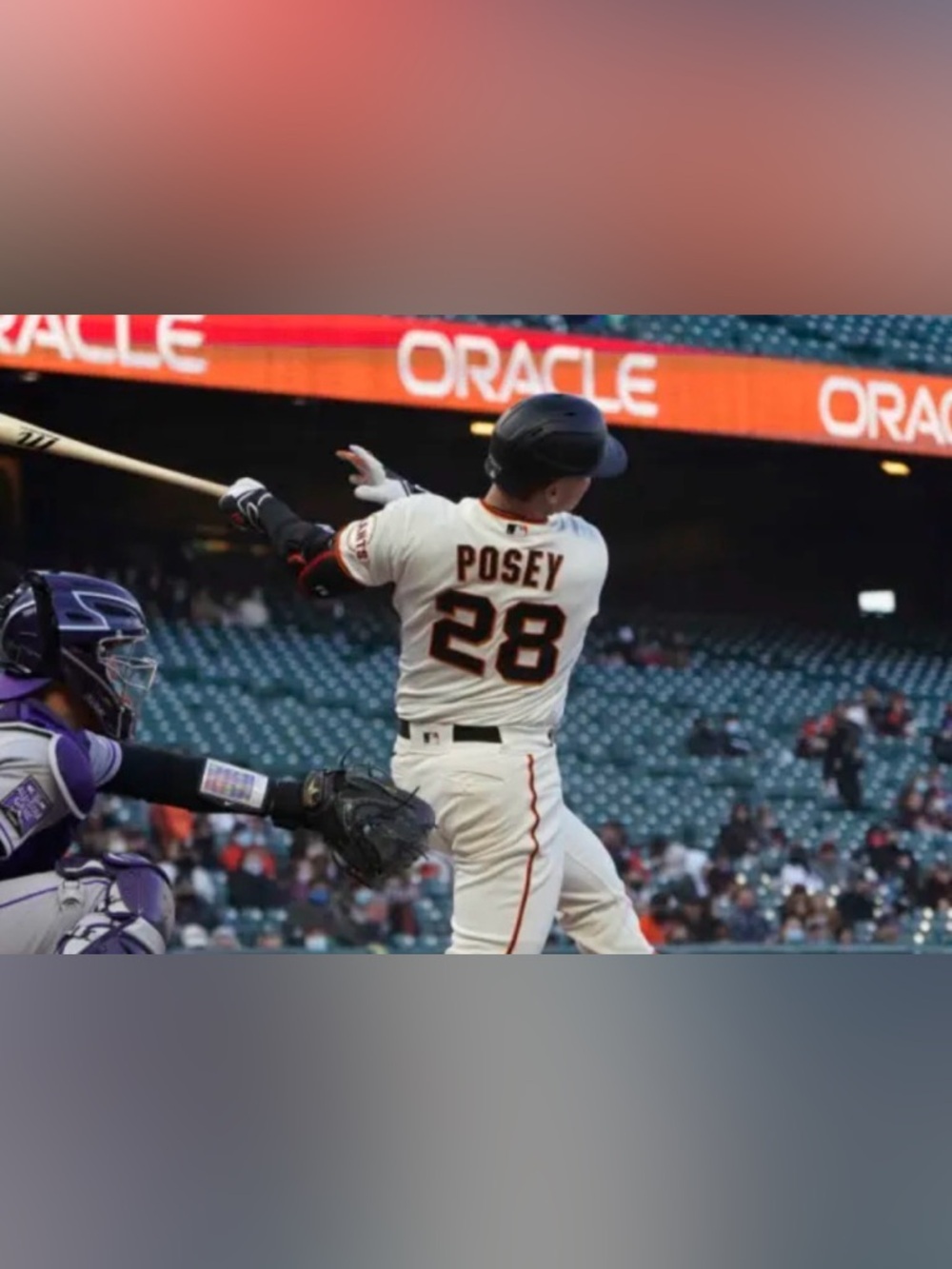Nike San Francisco Giants Cream Buster Posey #28 Baseball MLB Jersey Men's Sz: M - Picture 4 of 9